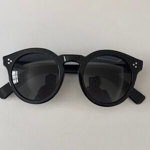 Illesteva Black Round Leonard 2 Sunglasses